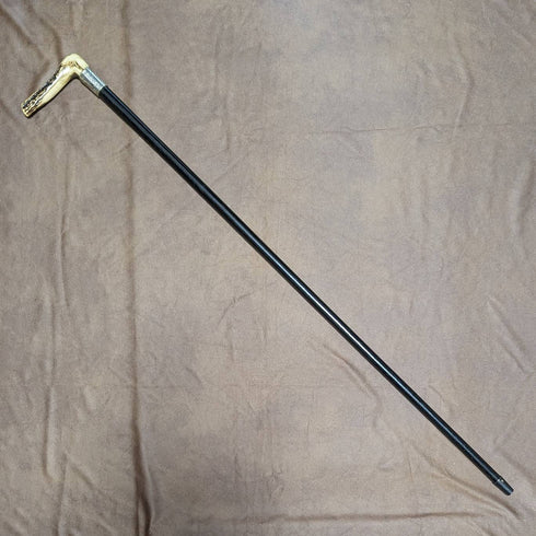 1891年 英国アンティーク 紳士用ステッキ 杖 鹿角クラッチハンドル 89cm